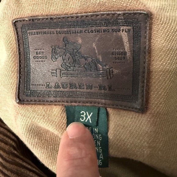 VTG 90s Ralph Lauren Barn Coat Chore Coat Horse Equestrian Ranch Hunt size 3X - Picture 14 of 16